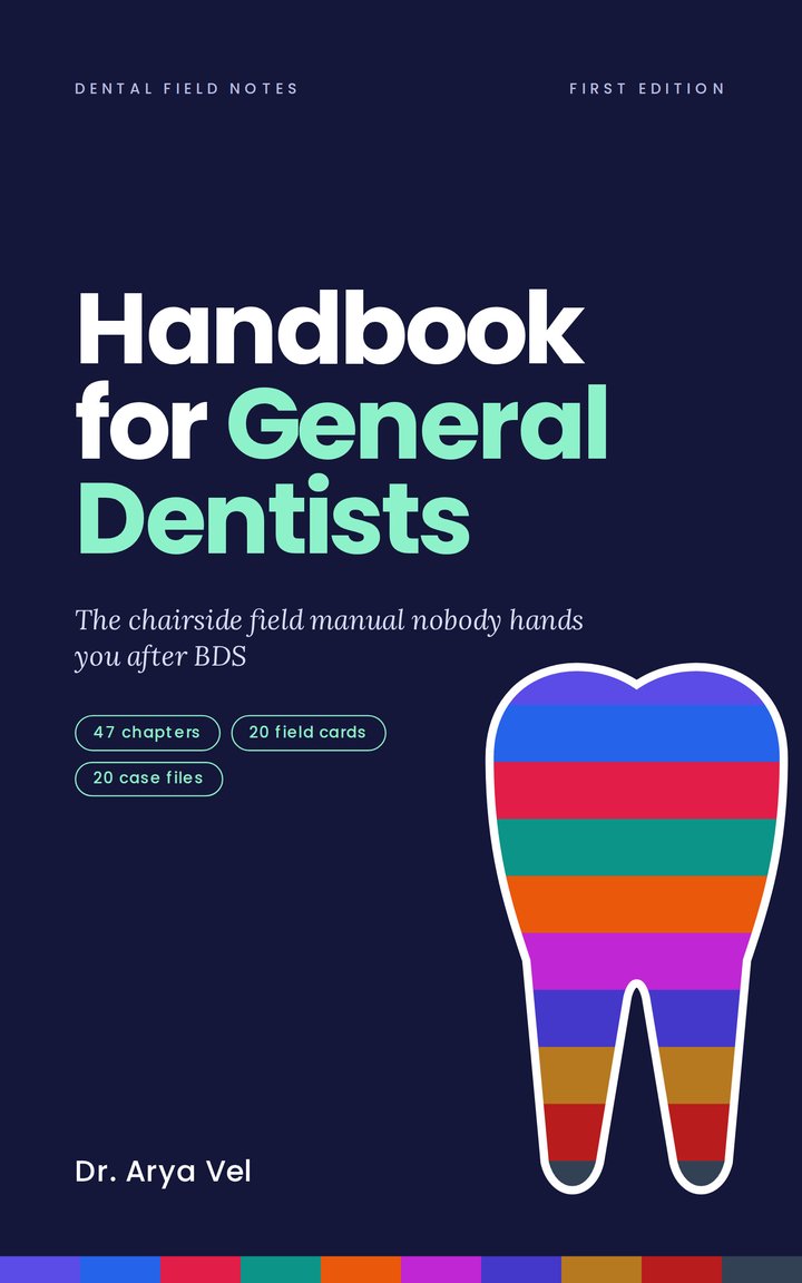 Cover of Handbook for General Dentists by Dr. Arya Vel